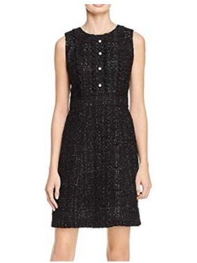 Kate Spade Black Textured and Sparkly Mini Dress, size 6